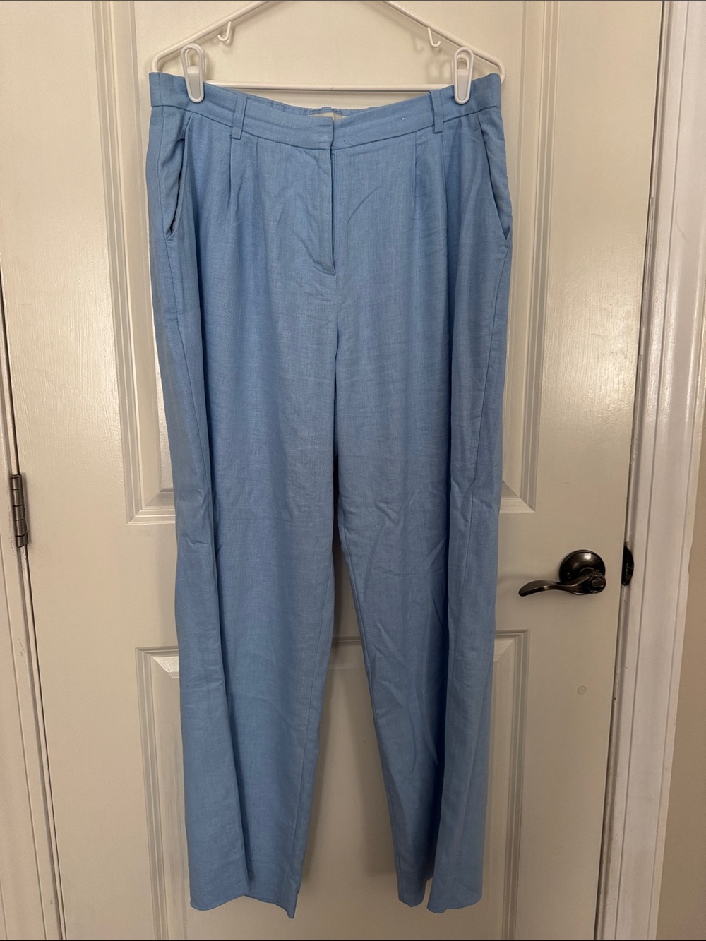 Abercrombie & Fitch Light Blue Women's Pleated Trousers